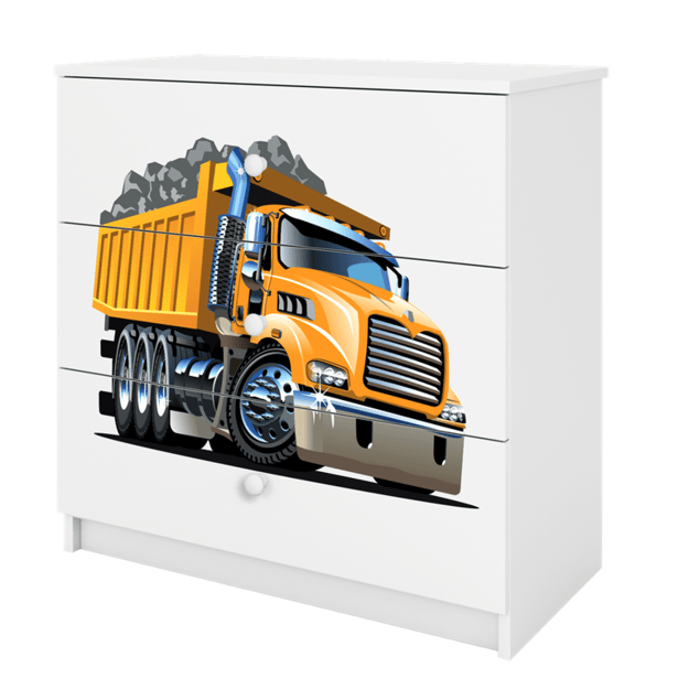 Chest of drawers babydreams white truck