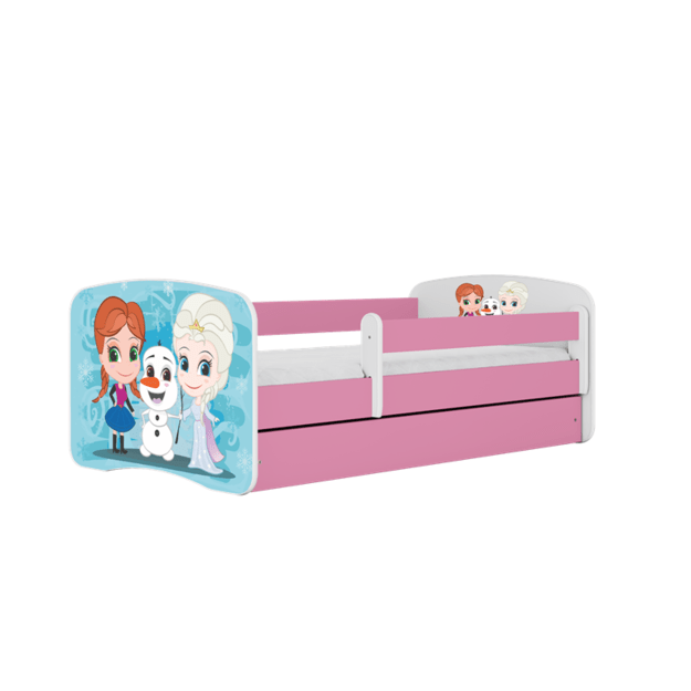 Bed babydreams pink frozen land with drawer with mattress 180/80