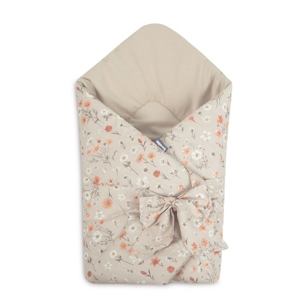 BABY WRAP VELVET BLOOM BEIGE 75X75