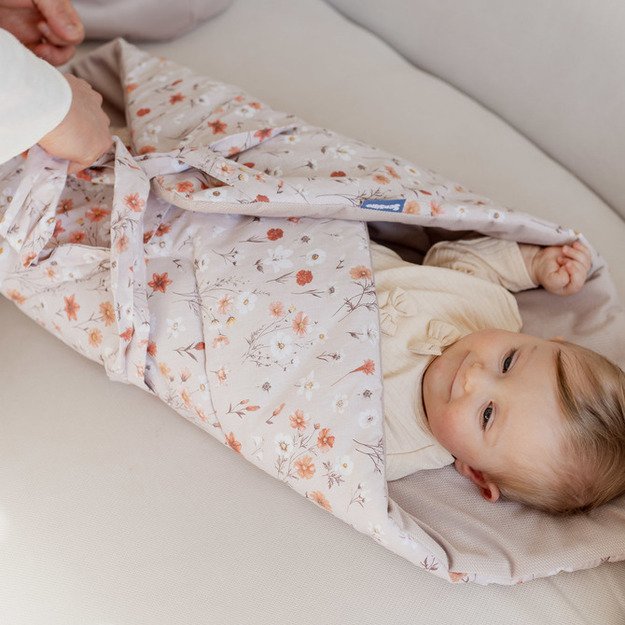 BABY WRAP VELVET BLOOM BEIGE 75X75