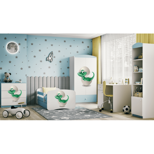 Lova babydreams blue baby dino su stalčiumi be čiužinio 140/70 5