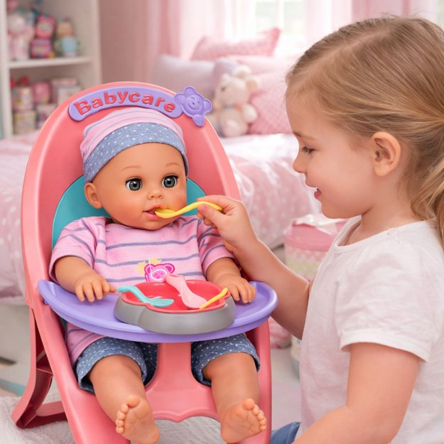 Baby Doll Peeing, Babbles, Cries, Speaks 12 Sounds, Accessories, Chair