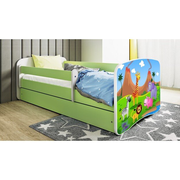 Lova babydreams green safari be stalčiaus be čiužinio 180/80 5