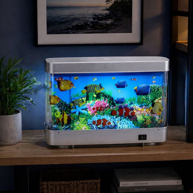 Artificial Decorative Aquarium LED Night Light 3D Fish Moving Colorful