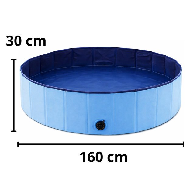 Foldable Garden Pool for Dogs and Animals for Cooling and Washing 160x30 cm