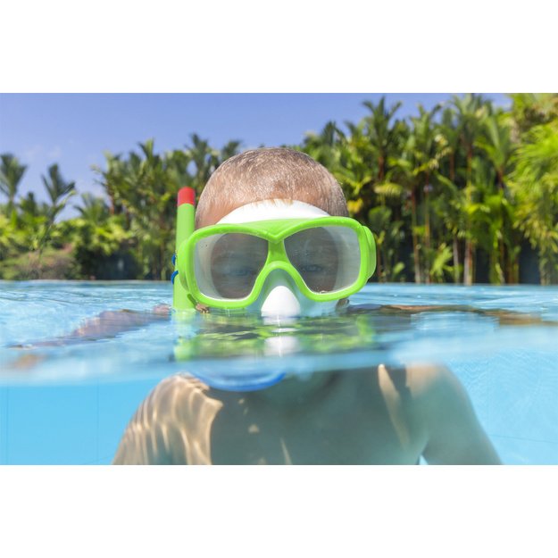 Diving Set Mask, Snorkel, Fins Green Bestway 25019