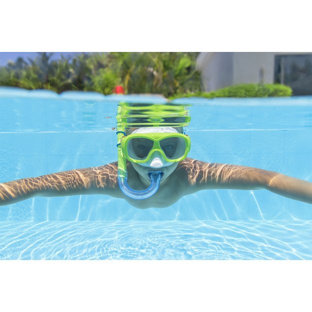 Diving Set Mask, Snorkel, Fins Green Bestway 25019