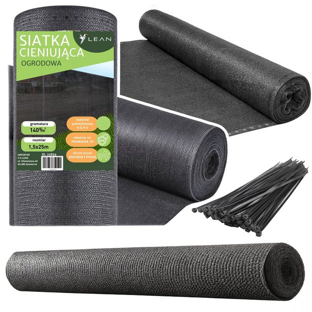 Shade Net For Fence Fence Masking Gray 1.5M 25M 140g/m&sup2;