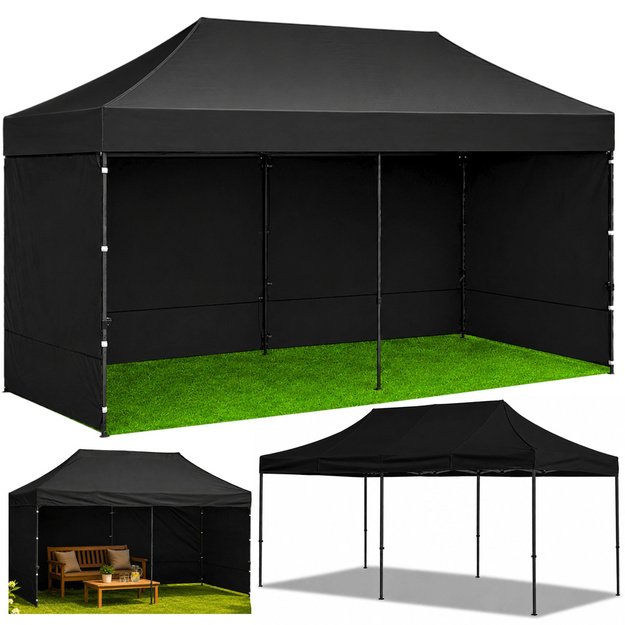 Express Garden Tent Catering Commercial Pavilion Black 3x6 M