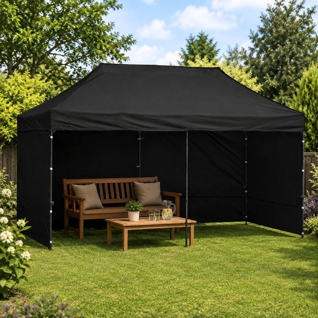 Express Garden Tent Catering Commercial Pavilion Black 3x6 M