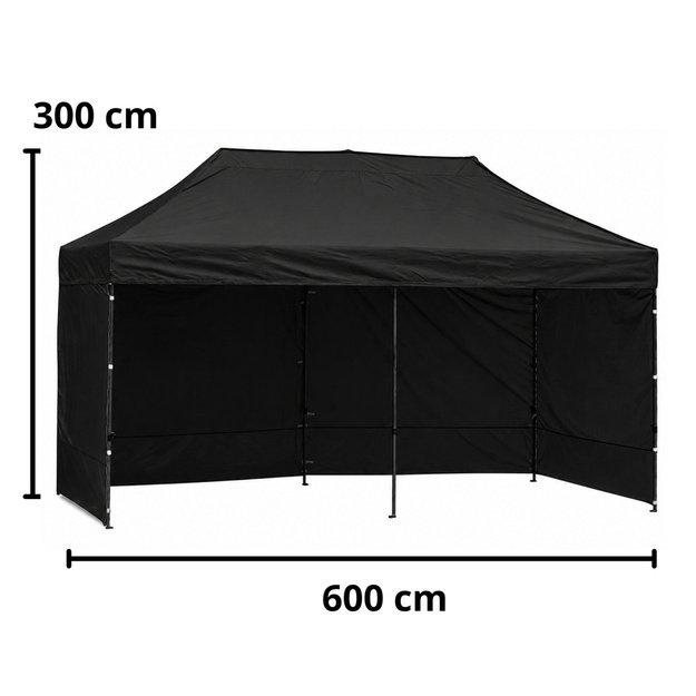Express Garden Tent Catering Commercial Pavilion Black 3x6 M