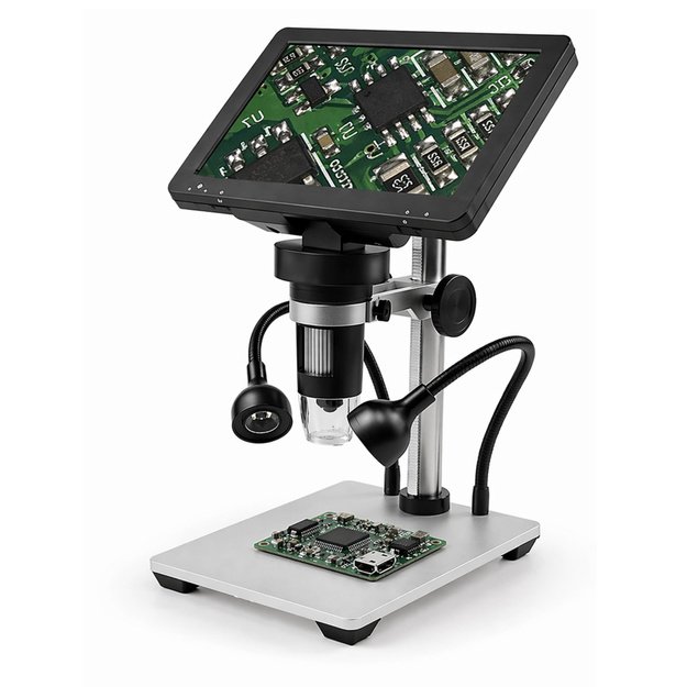 Educational Digital Microscope Remote Control Wired 1200X LCD 7 INCH HD Camera