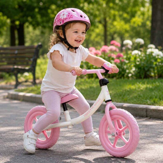 Rowerek biegowy Trike Fix Balance z dzwonkiem r&oacute;żowy