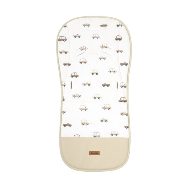 STROLLER INSERT DELUXE MUSLIN CARS