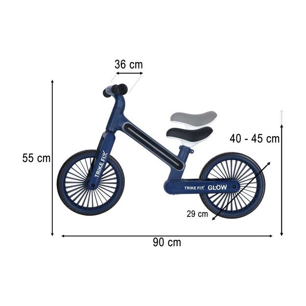 Rowerek biegowy Trike Fix Glow LED granatowy