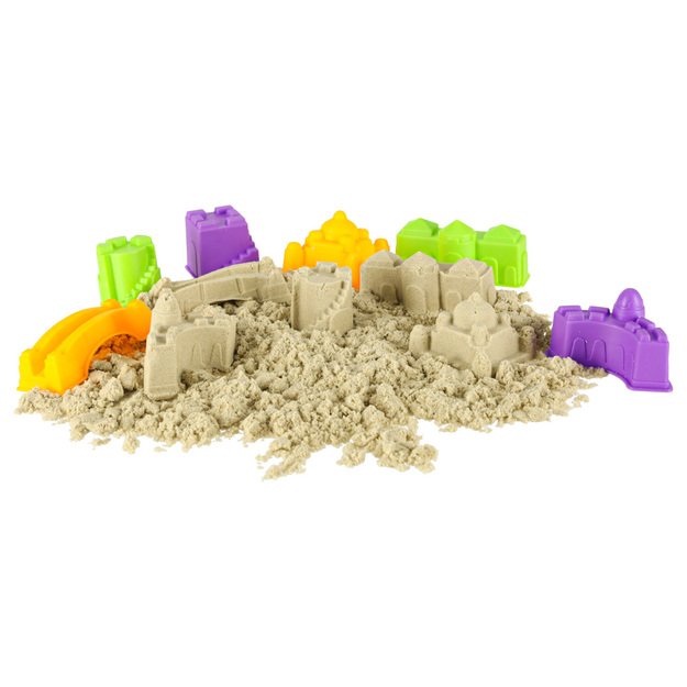 Piasek dla dzieci 750g domek foremki figurki zestaw kreatywny