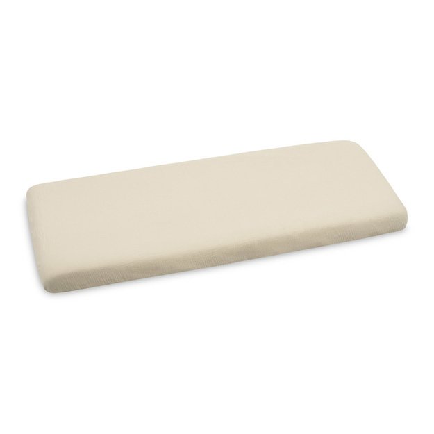 BEDSHEET CRUSHED MUSLIN 120X60 BEIGE