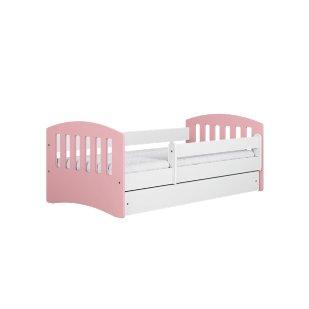 Bed classic 1 mix pale pink without drawer without mattress 140/80