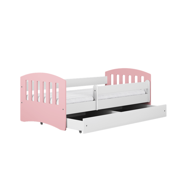 Bed classic 1 mix pale pink without drawer without mattress 140/80
