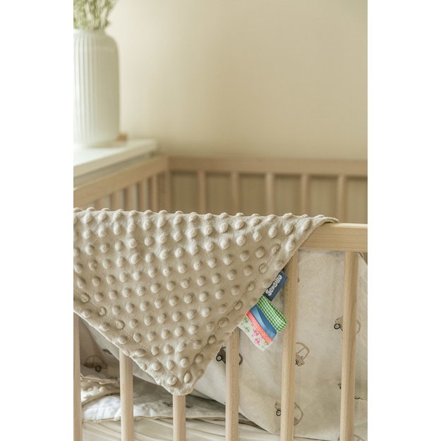BLANKET MINKY 75X100 CARS CAPPUCCINO