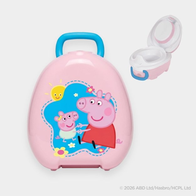 Mokomasis ne&scaron;iojamas naktipuodis Peppa Pig, &scaron;velniai rausva