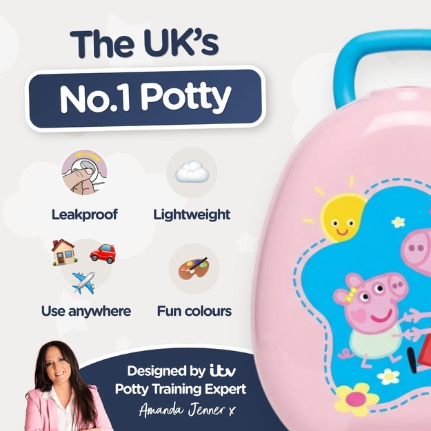 Mokomasis ne&scaron;iojamas naktipuodis Peppa Pig, &scaron;velniai rausva