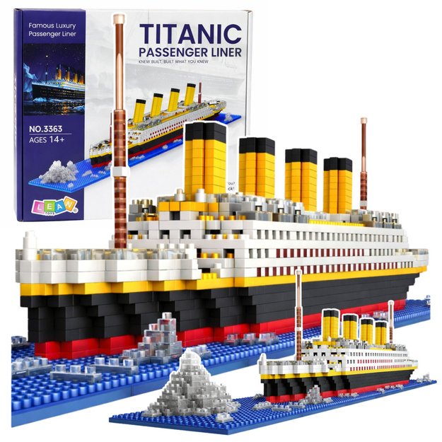 Titanic Ship Building Blocks 3D Ship Model 1878 pcs.