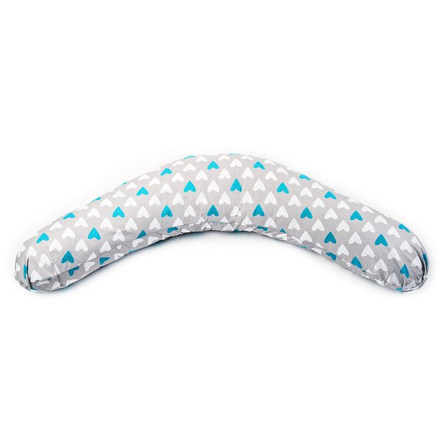 XL Pregnancy Pillow hearts torquoise