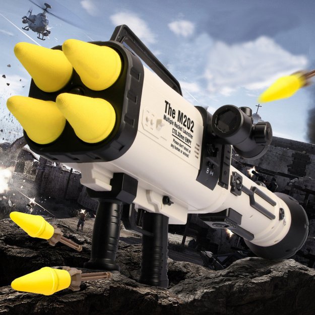 Huge Rocket Launcher M202 Sponge Missiles 68cm