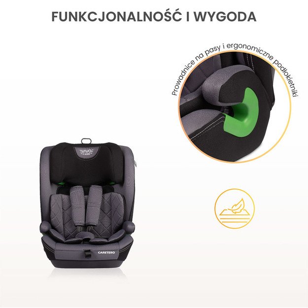 CAR SEAT VIVO I-SIZE GRAPHITE (76-150)