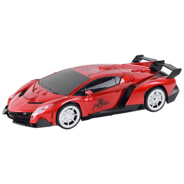 Automobilis-robotas transformacija R/C 1:10 Raudonas gestų valdymas
