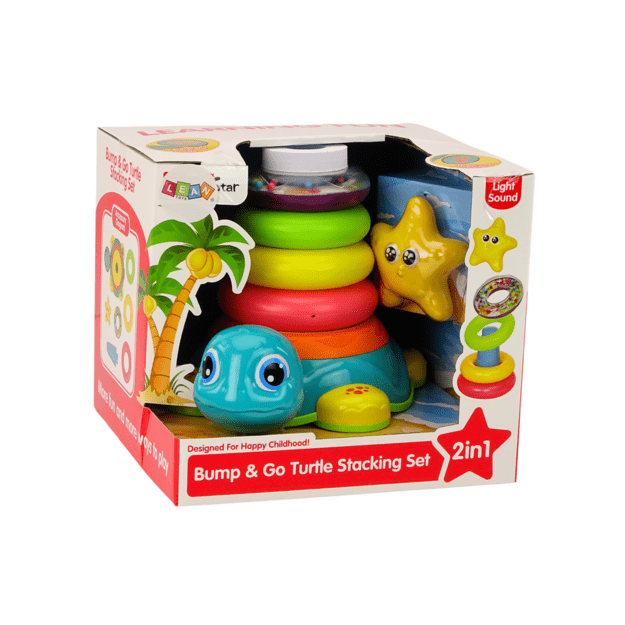 Pyramid Riding Turtle 2in1 Dėlionė Ratai Šviesos Garsai 3
