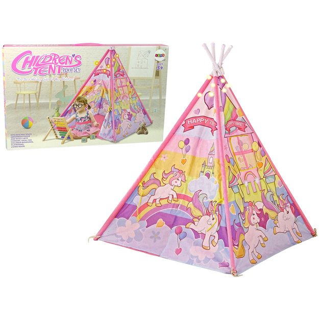 Children s Light-up Tent Unicorn Ponies Pink