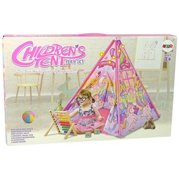 Children s Light-up Tent Unicorn Ponies Pink