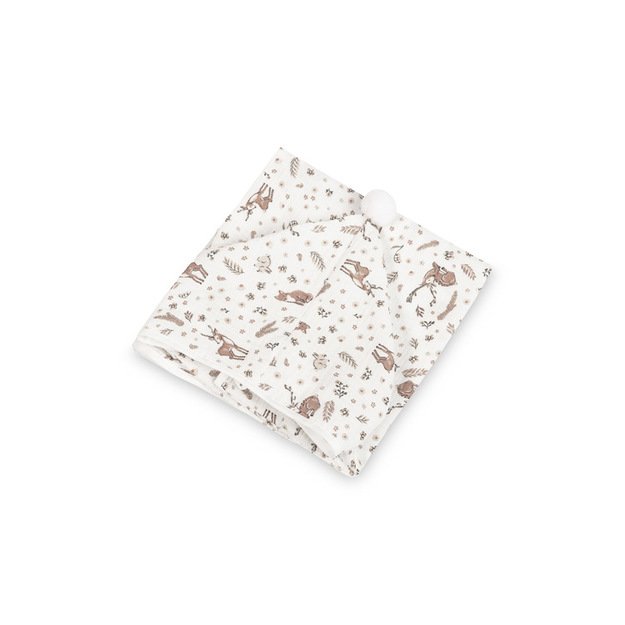 BATH PONCHO MUSLIN BUNNIES WHITE 1