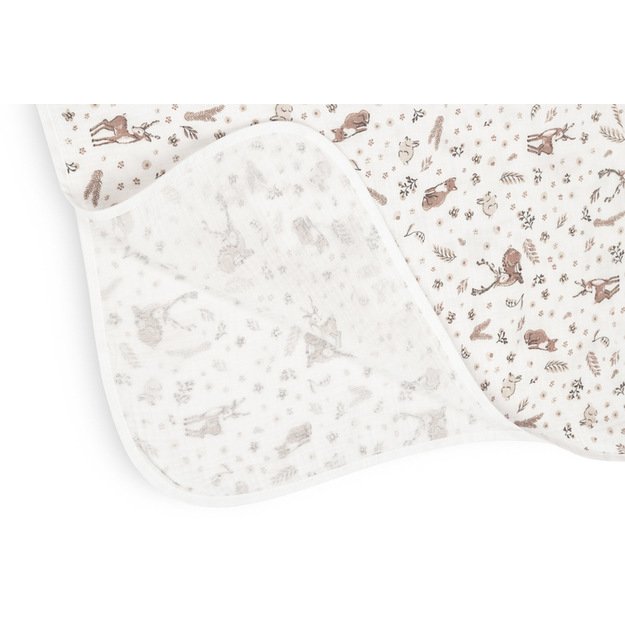 BATH PONCHO MUSLIN BUNNIES WHITE 3