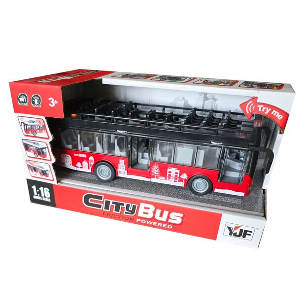 Toy bus with sounds and lights (red) 4684