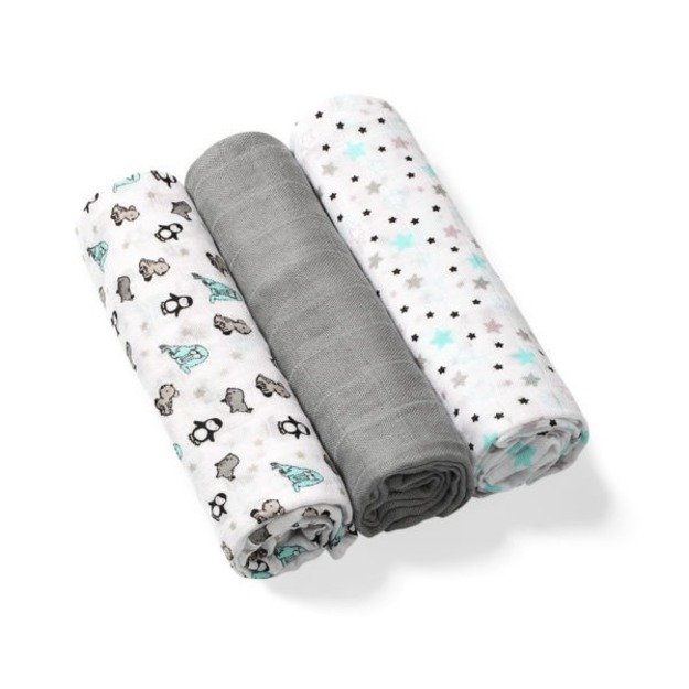 397/02 BAMBOO DIAPERS GREY BabyOno