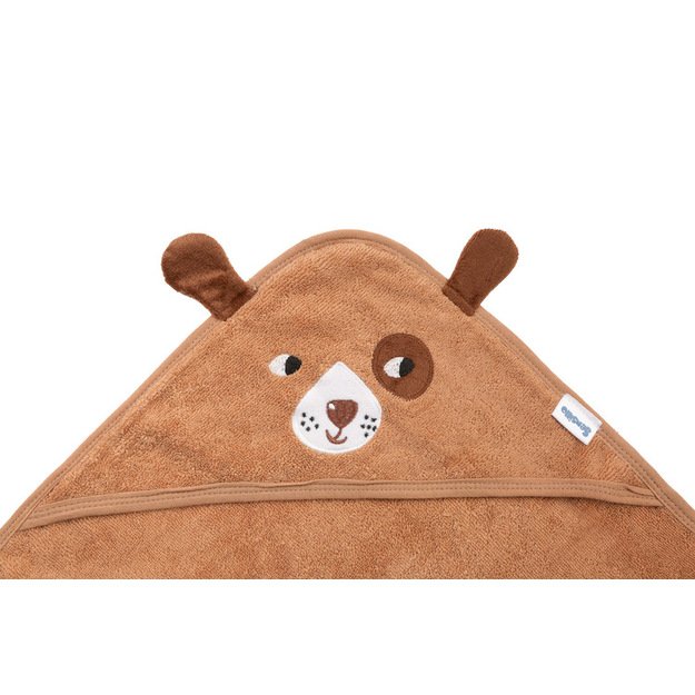 SOFT BATH TOWEL DOG 90X90 BROWN 3