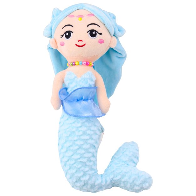 Plush Mermaid with Corals Cuddly Toy Blue 32cm 1