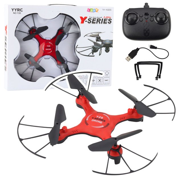 Y20 UFO Remote Controlled Drone Lights 360° Rotation Red