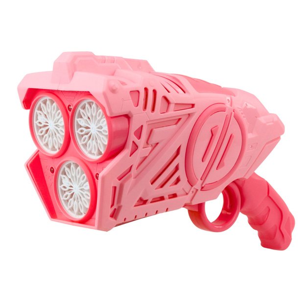 Battery Operated Bubble Gun LED Lights Pink 1