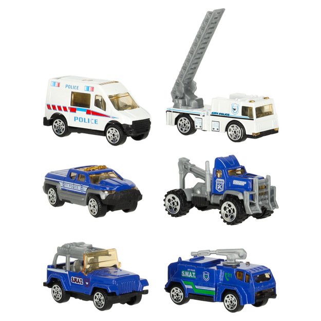 Transporterio sunkvežimis TIR paleidimo įrenginys + metaliniai policijos automobiliai 43