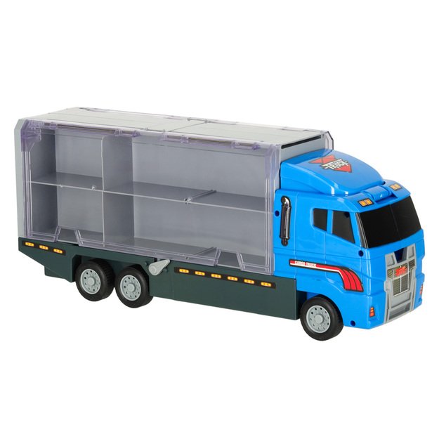 Transporterio sunkvežimis TIR paleidimo įrenginys + metaliniai policijos automobiliai 40