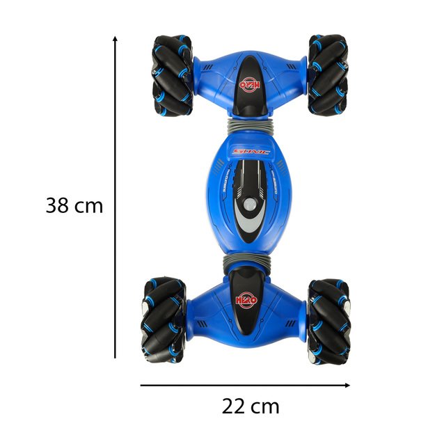 RC automobilių triukai šokių triukas 360 mėlyna