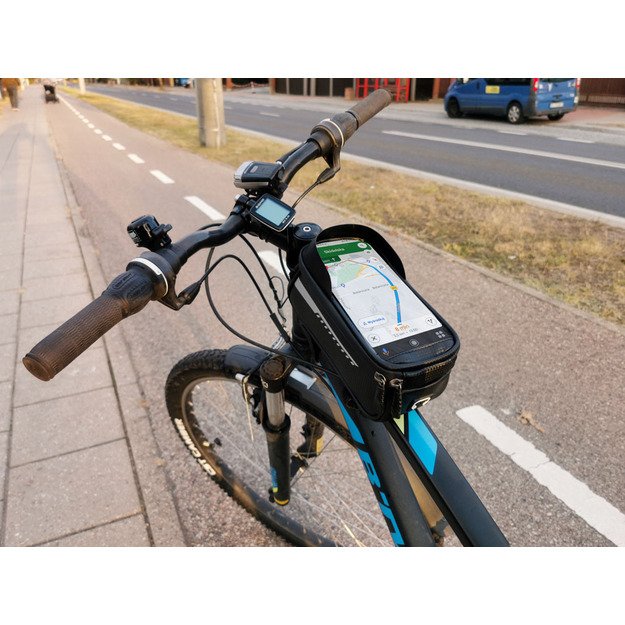 Dviračių krepšys pannier vandeniui atsparus telefono laikiklis 29