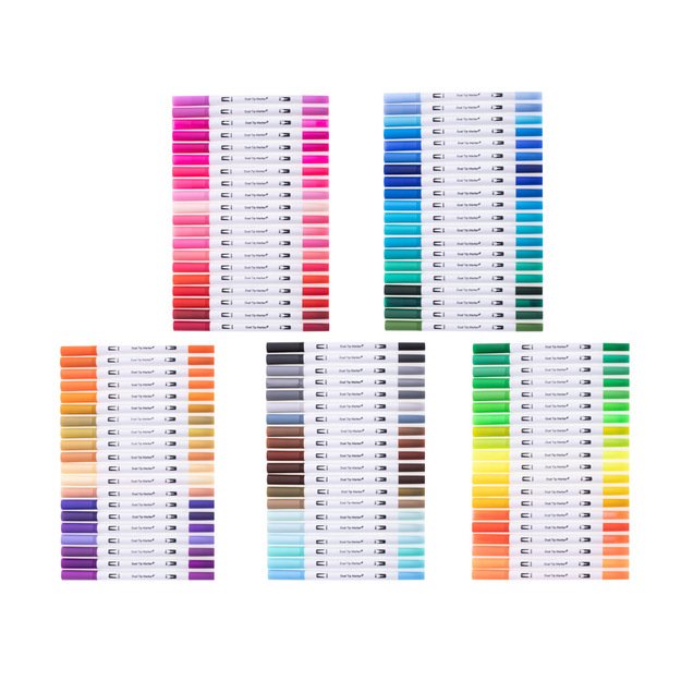 Spalvotų žymeklių rinkinys 100 vnt. 9