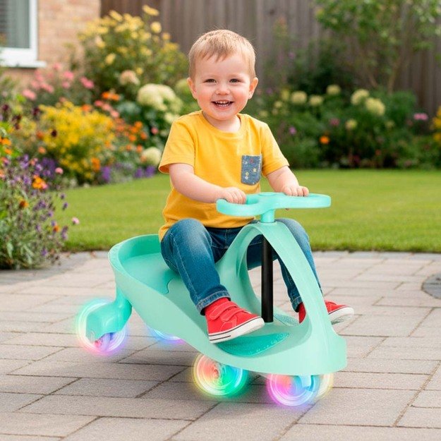 Gravitacijos kalneliai šviečiantys LED ratai mėtų mėta 9