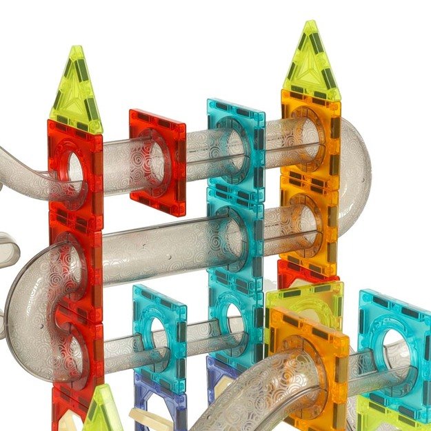 Magnetinių plytų marmuro kamuolio takelis su garso muzika 118 elementų 4