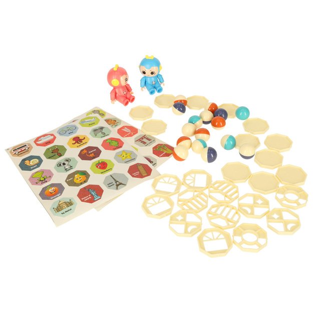 Magnetinių plytų marmuro kamuolio takelis su garso muzika 118 elementų 8